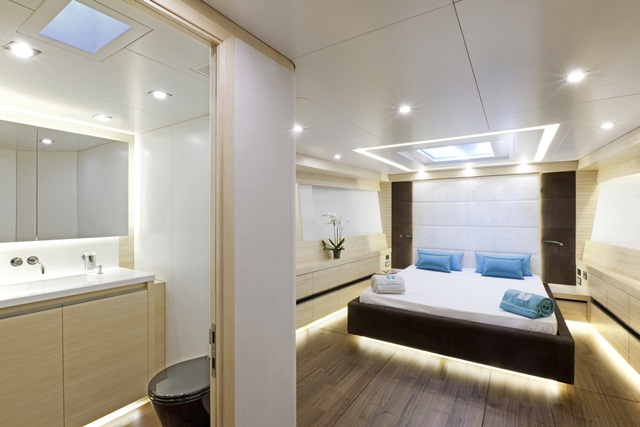 the Wally yacht Hamilton master stateroom