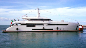 Wider 150 superyacht in water