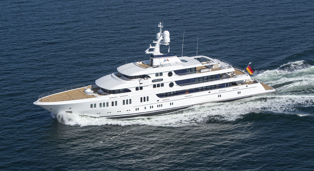 Aurora megayacht from Lurssen