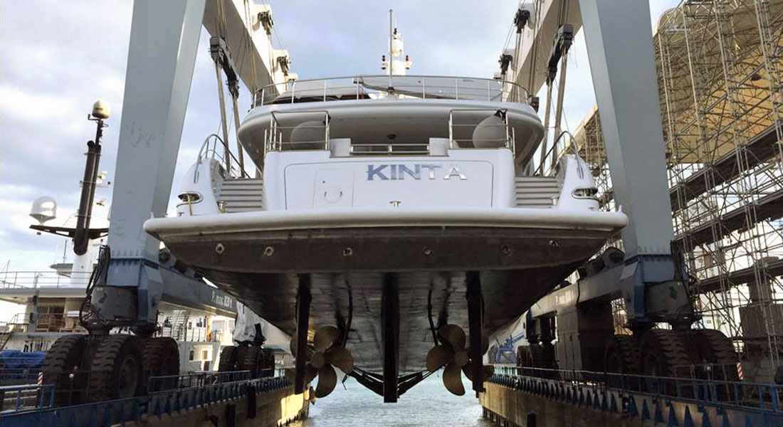 Kinta at Palumbo Superyachts Refit