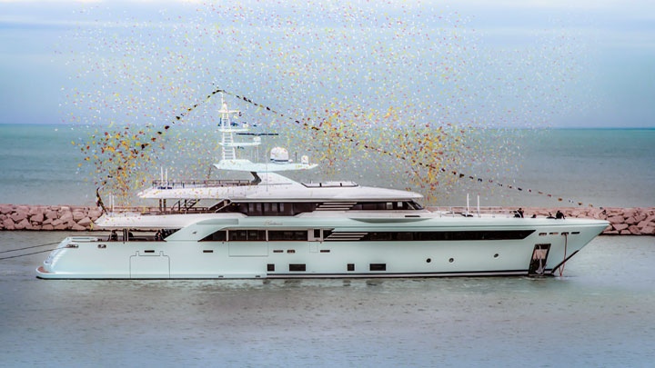 CRN megayacht Latona launch