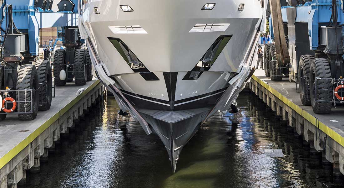 Benetti Fast 140 megayacht Ironman launch