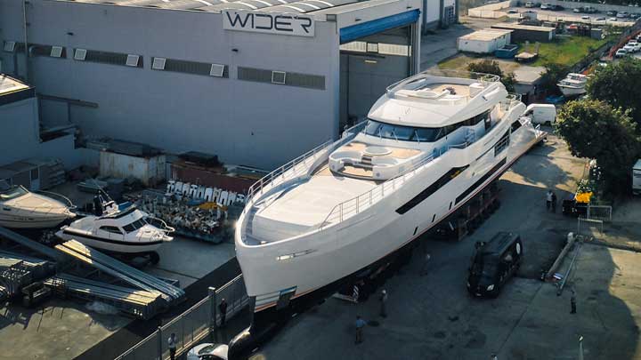 Wider 164 superyacht Cecilia launch