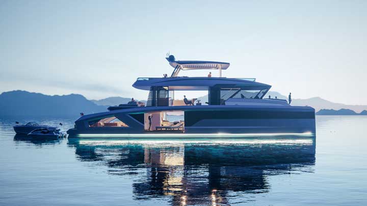 Lazzara Ombres Architects megayacht catamaran Oasis
