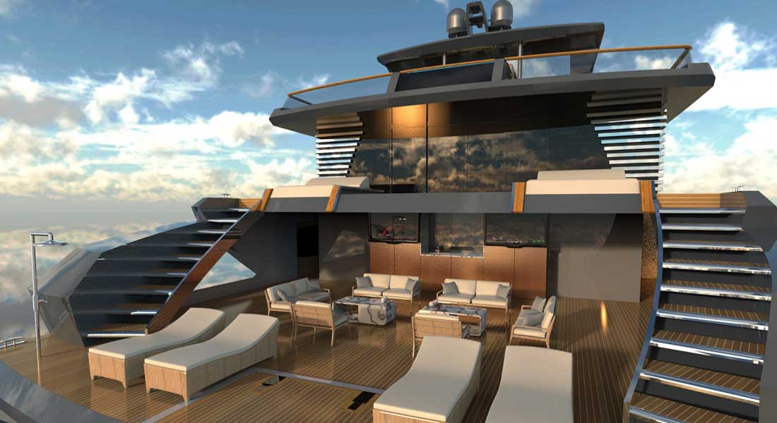Lazzara Ombres Architects megayacht catamaran Oasis