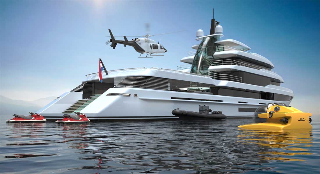 Project Crystal megayacht