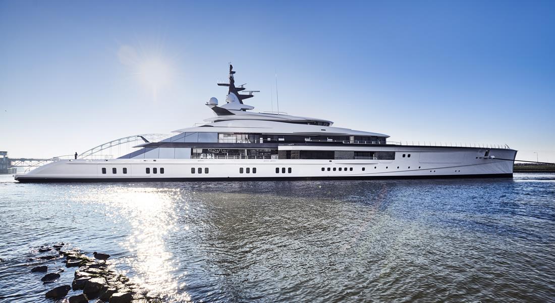 Oceanco megayacht Project Bravo; Bravo Eugenia is Jerry Jones' war room for the 2020 NFL draft