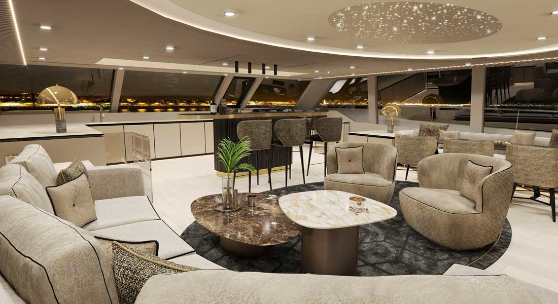 design suggestion for the 80 Sunreef Power megayacht catamaran