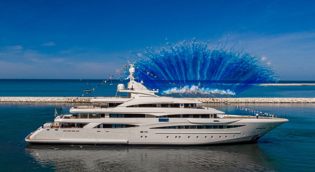 the launch of the megayacht CRN 135 measuring 79 meters
