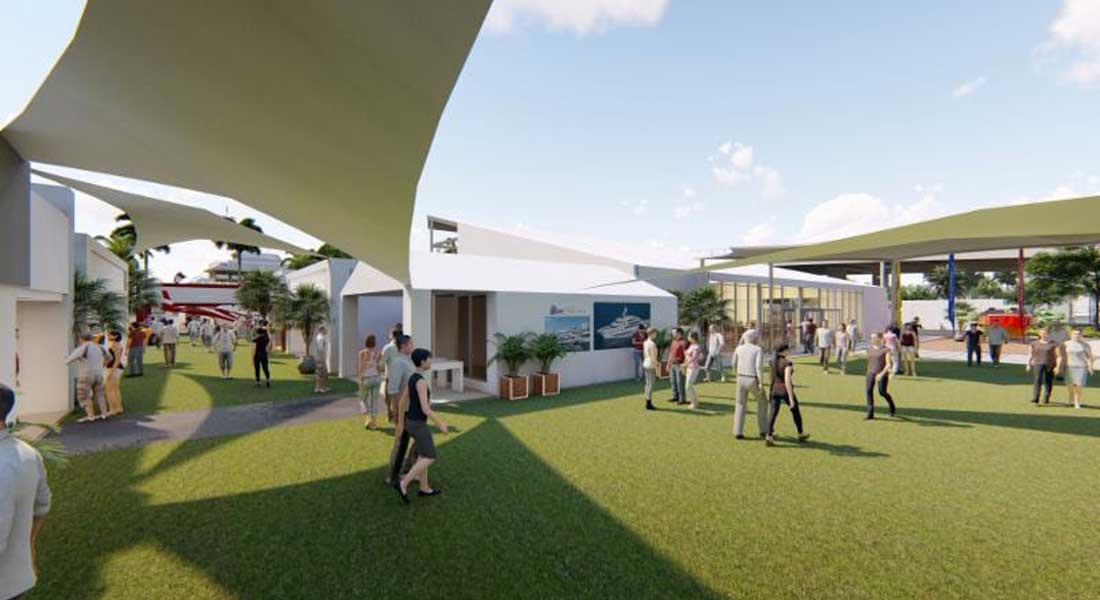 Superyacht Village artist depiction for FLIBS at Pier Sixty-Six