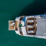 ISA Yachts megayacht Agora III beach club aerial