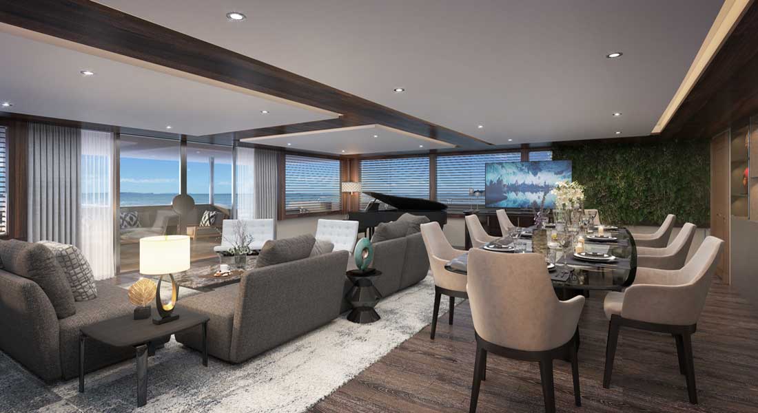 Amasea 84 megayacht catamaran offers abundant interior design choices