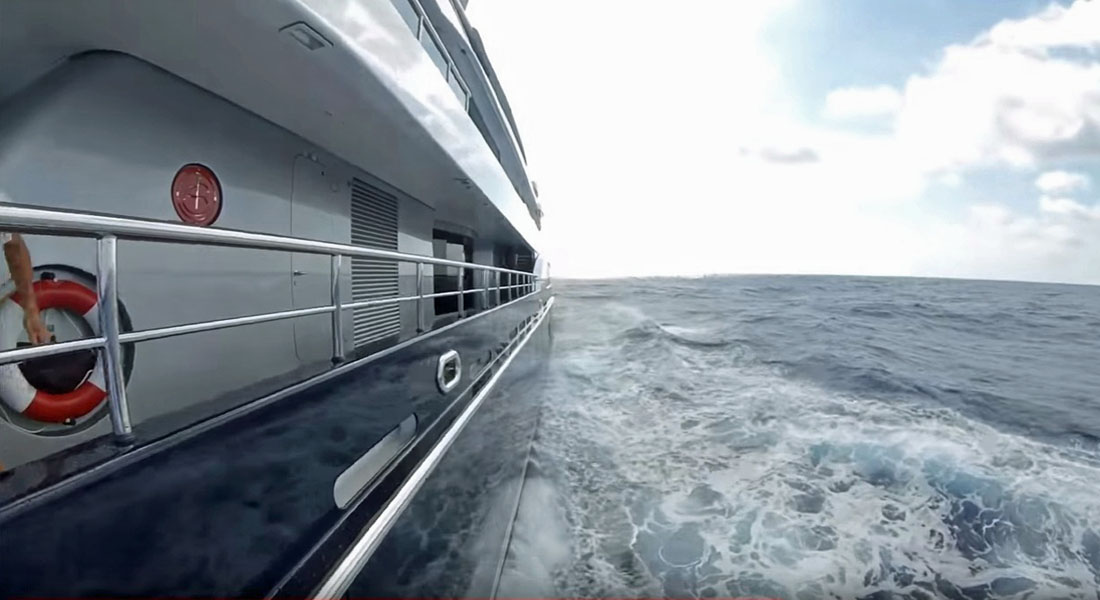 the megayacht Arience crossed the Atlantic in May 2019