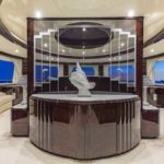 the superyacht Spectre is quite a lavish design, with Art Deco elements in every room