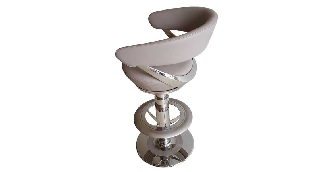 the Timeliss Furniture Curve barstools are for a superyacht