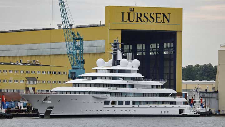 the superyacht Project Lightning; Scheherazade