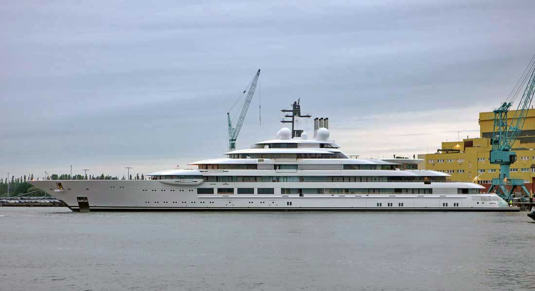 the superyacht Project Lightning launched today at Lurssen