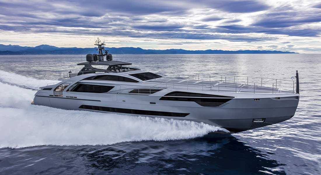 Chorus Line is the first Pershing 140 megayacht and exceeds 30 knots