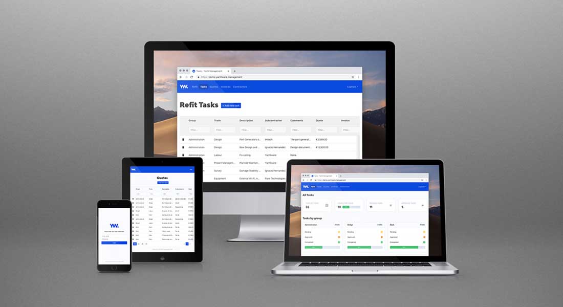 Yachtware is superyacht specific refit and yacht management cost tracking software