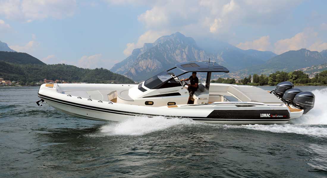 the Lomac Granturismo 12.0 RIB is for families and suited as a superyacht toy