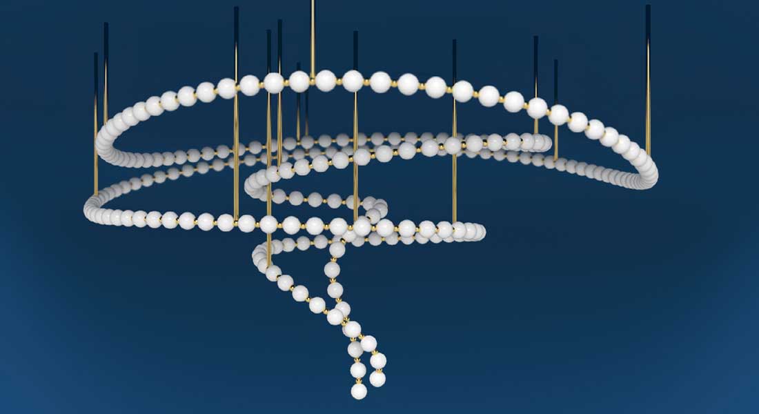 Pearl Drop is a custom chandelier tailor made for megayachts