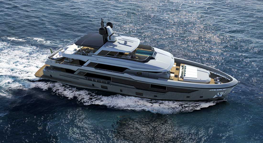 the Rosetti 38m EXP is an explorer superyacht