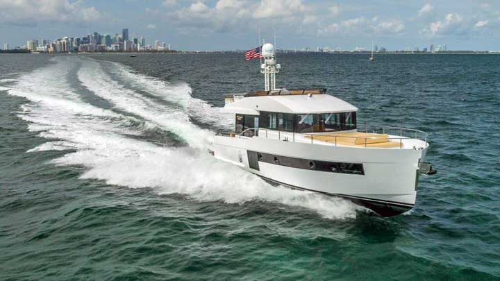 the Sundeck Yachts 580 isn't a megayacht but will be at FLIBS 2019
