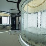 the master suite hot tub aboard the megayacht Elements