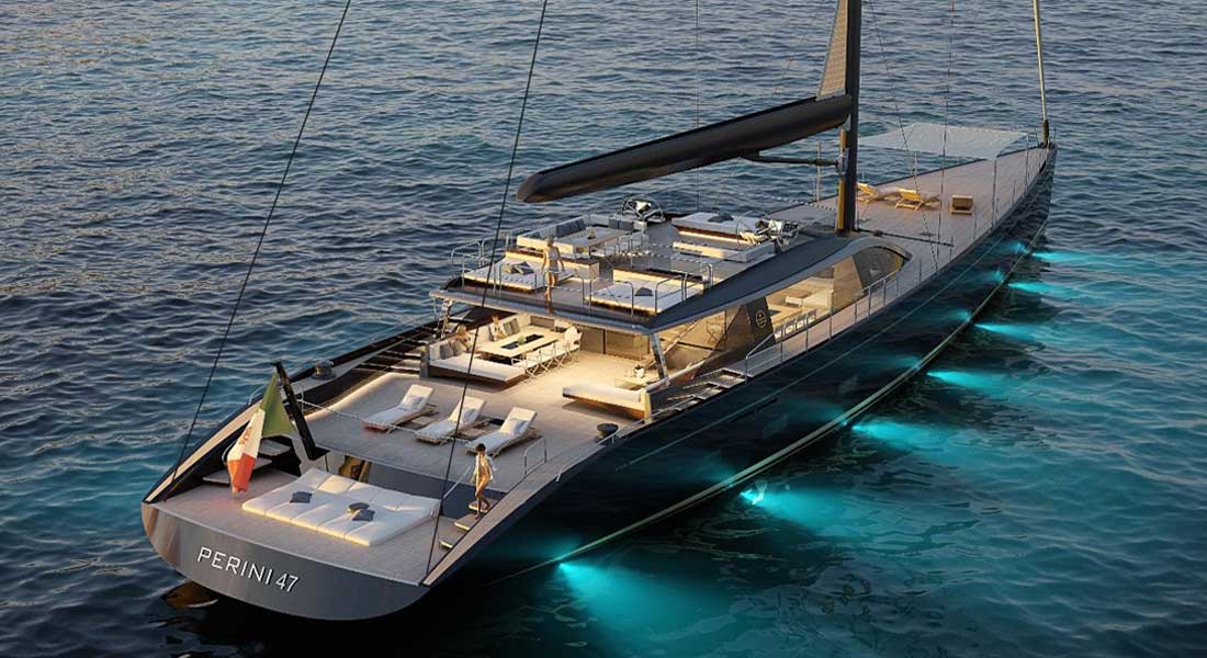 the 47M E-volution is the latest sailing superyacht sold by Perini Navi