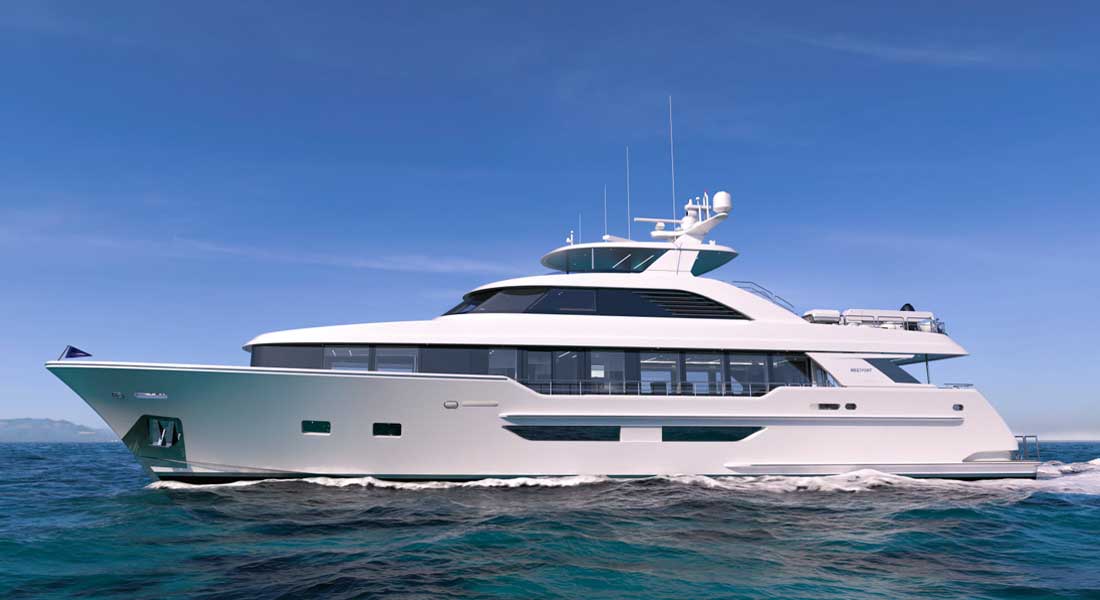the new Westport 117 megayacht model