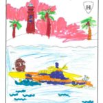 one of the super superyacht sketches by super kids