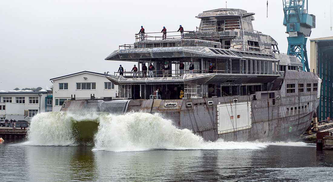 the still-confidential megayacht Lürssen Project 1601