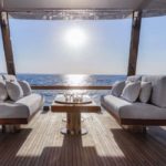 the Azimut Magellano 25 Metri is an 83-foot megayacht with surprising style