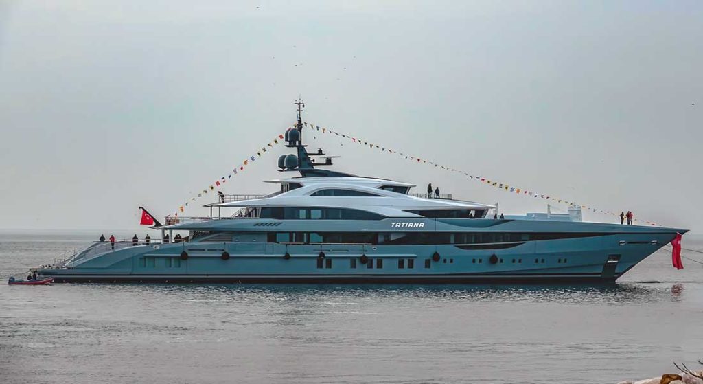 the superyacht Tatiana