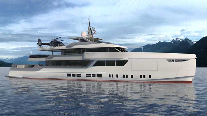 the Lovesong megayacht concept compresses big-yacht features into a 45-meter