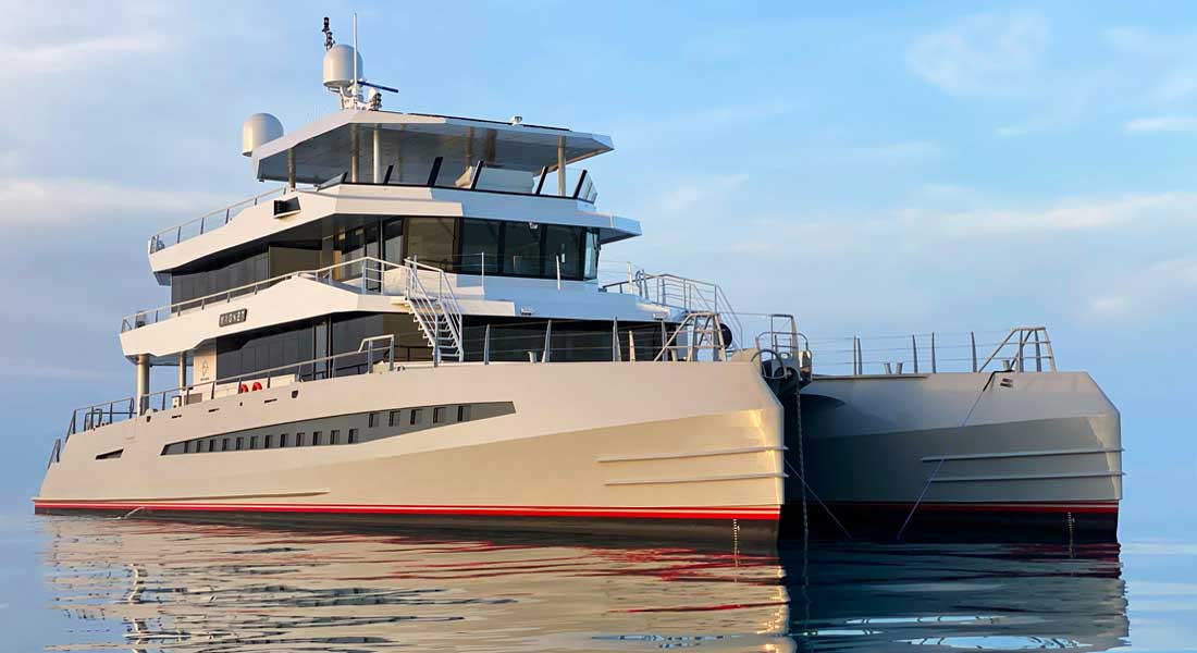 Magnet is the first megayacht from Metal Shark Yachts