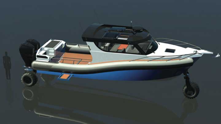 the Sealegs 12RC amphibious craft may appeal to megayacht owners