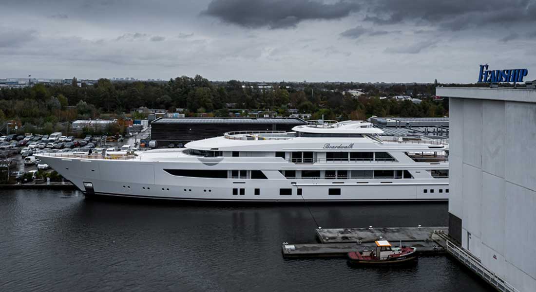 Feadship Project 708 and the megayacht Boardwalk launched the same week