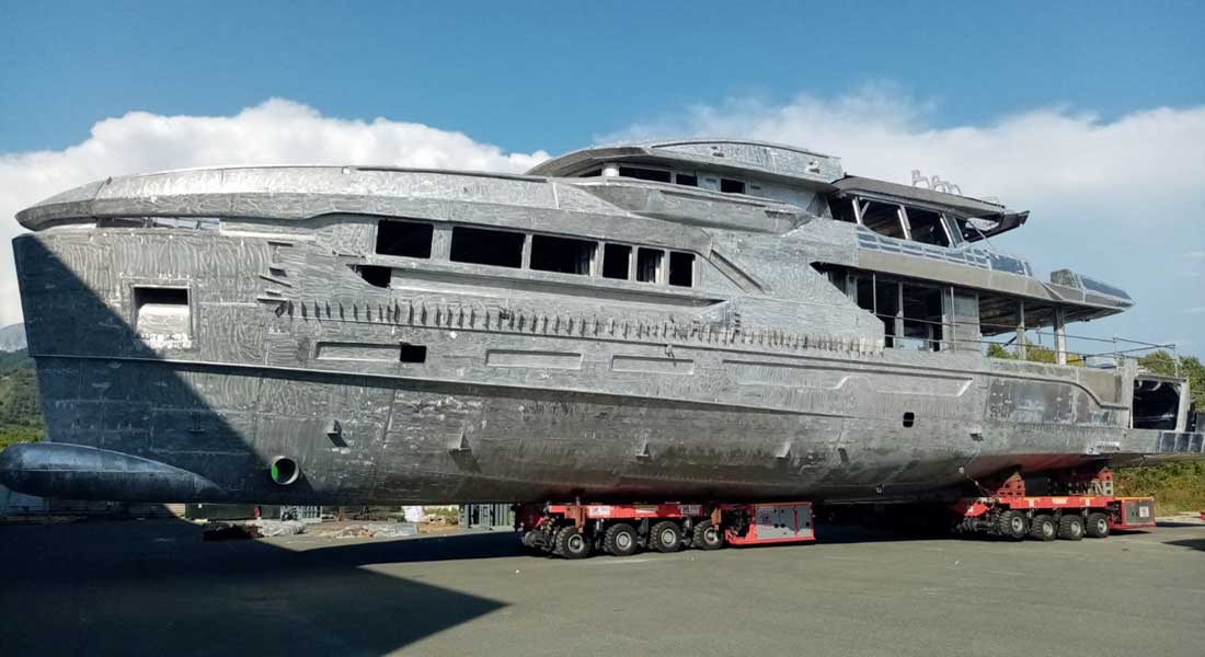 the Baglietto DOM133 megayacht will be done in 2022