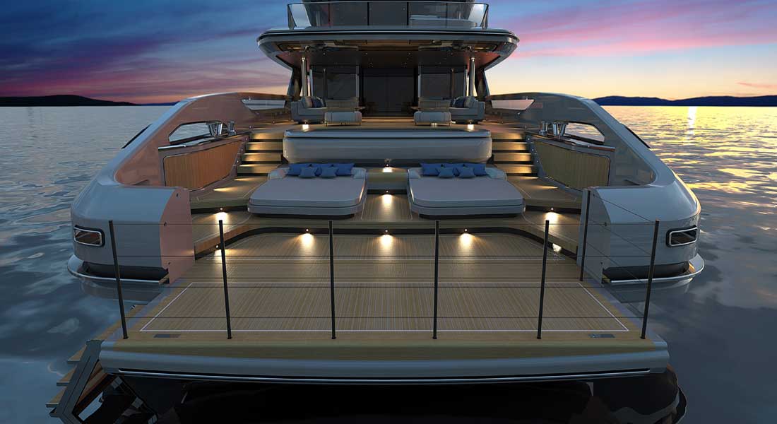 the Redesigned Baglietto T-Line includes the T52 megayacht