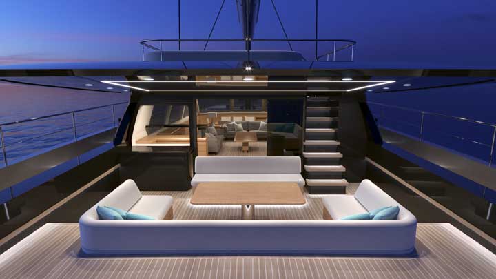 Dixon Yacht Design's Project Fly is a flybridge sailing superyacht