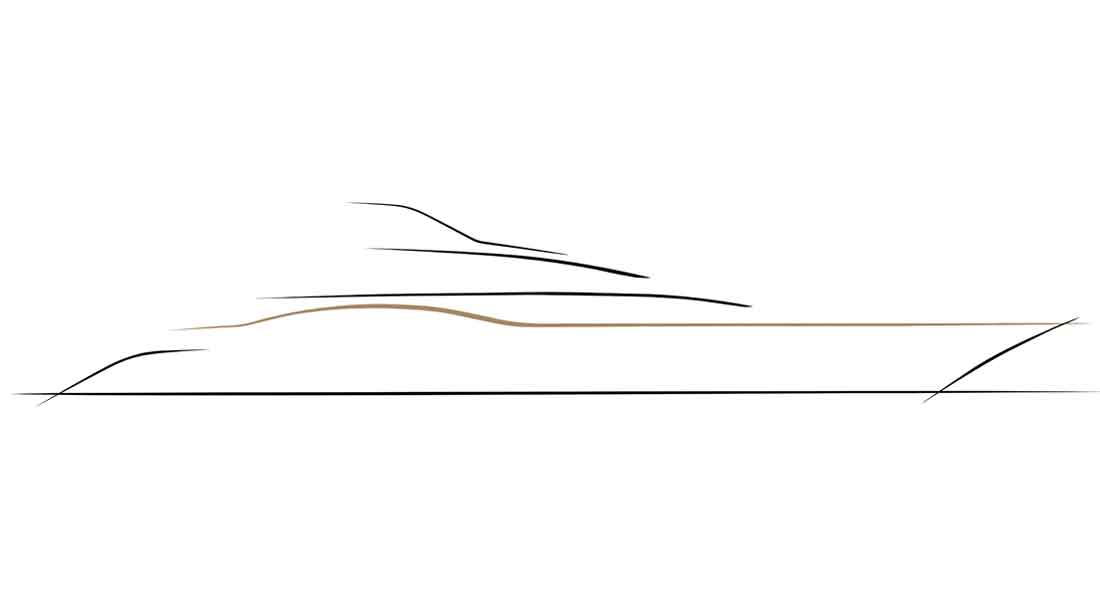 the code-named superyacht Project Titanium is in build at The Italian Sea Group