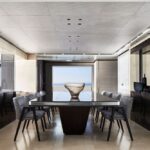 the Sanlorenzo 62 Steel Cloud 9 has an elegant superyacht interior