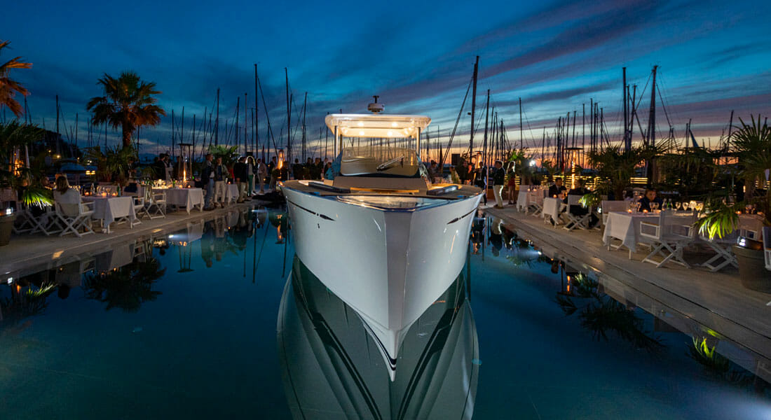 the Swan Shadow premiere was in Sardinia, for yacht and superyacht customers of Nautor's Swan