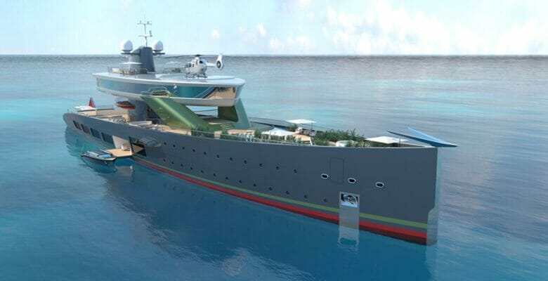 Lürssen's Alice concept megayacht imagines a "green" world