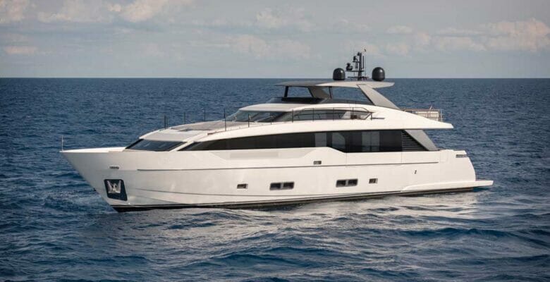 the Sanlorenzo SL90A megayacht is an entry level model