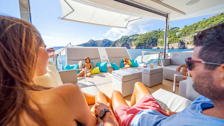 the Sunseeker 90 Ocean beach club is a terrific megayacht feature
