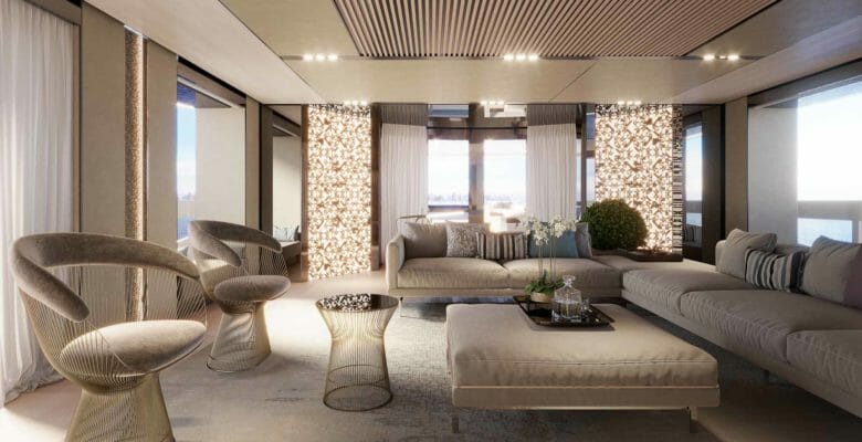 an ISA GT 45 megayacht is in build for 2023