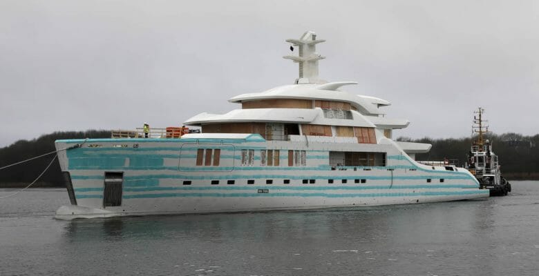 the superyacht known as Nobiskrug Project 974 transferred to the Lurssen yard in January 2022