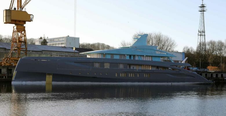 the superyacht Black Shark appears again at Nobiskrug